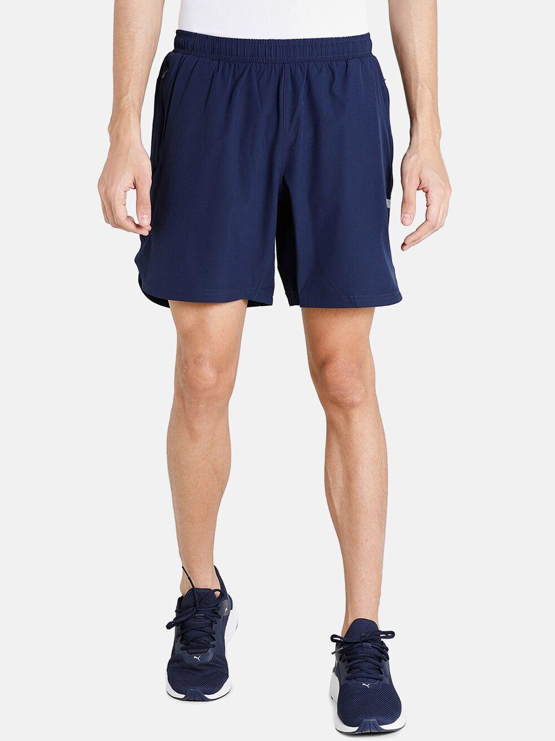 puma men blue woven training sport shorts