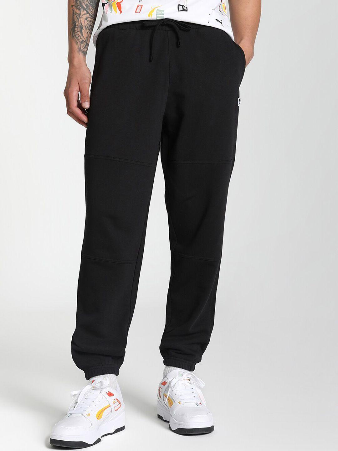 puma men cotton relaxed-fit joggers