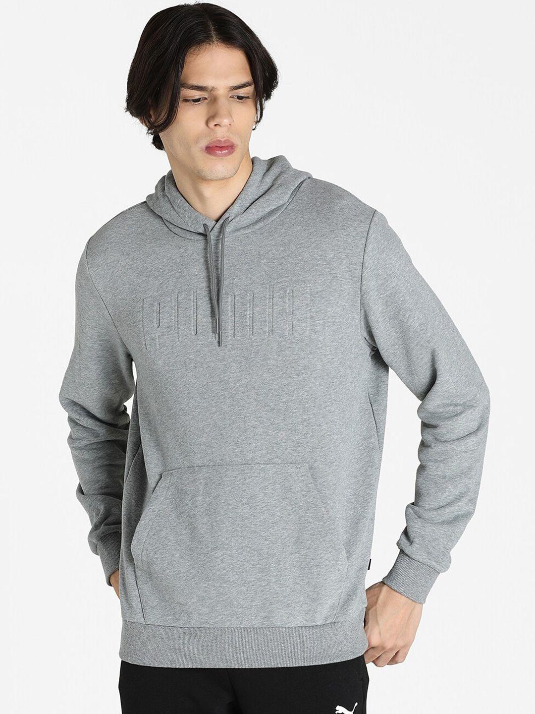 puma men grey hooded modern basics hoodie tr sweatshirt