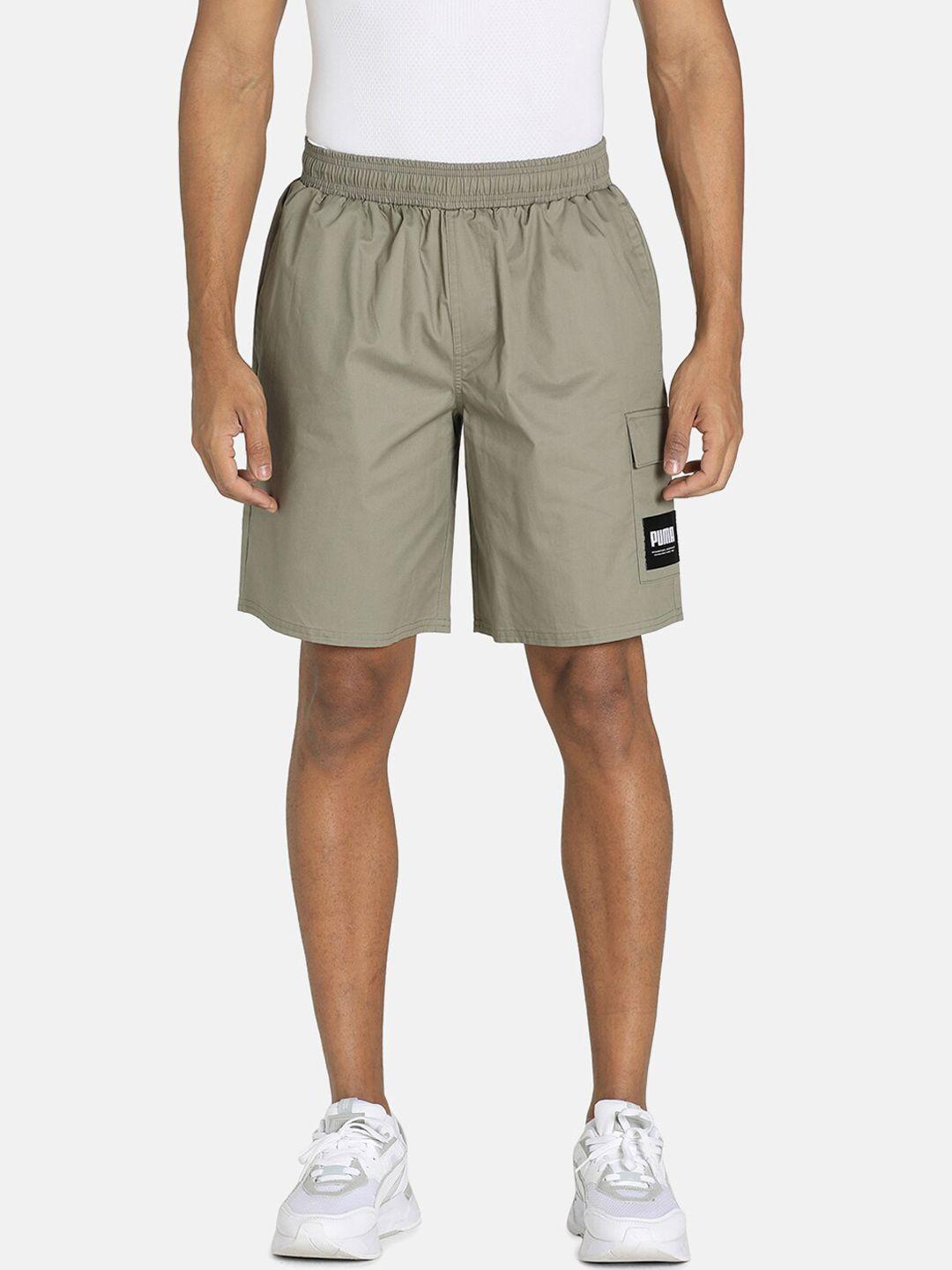 puma men grey summer court cargo shorts