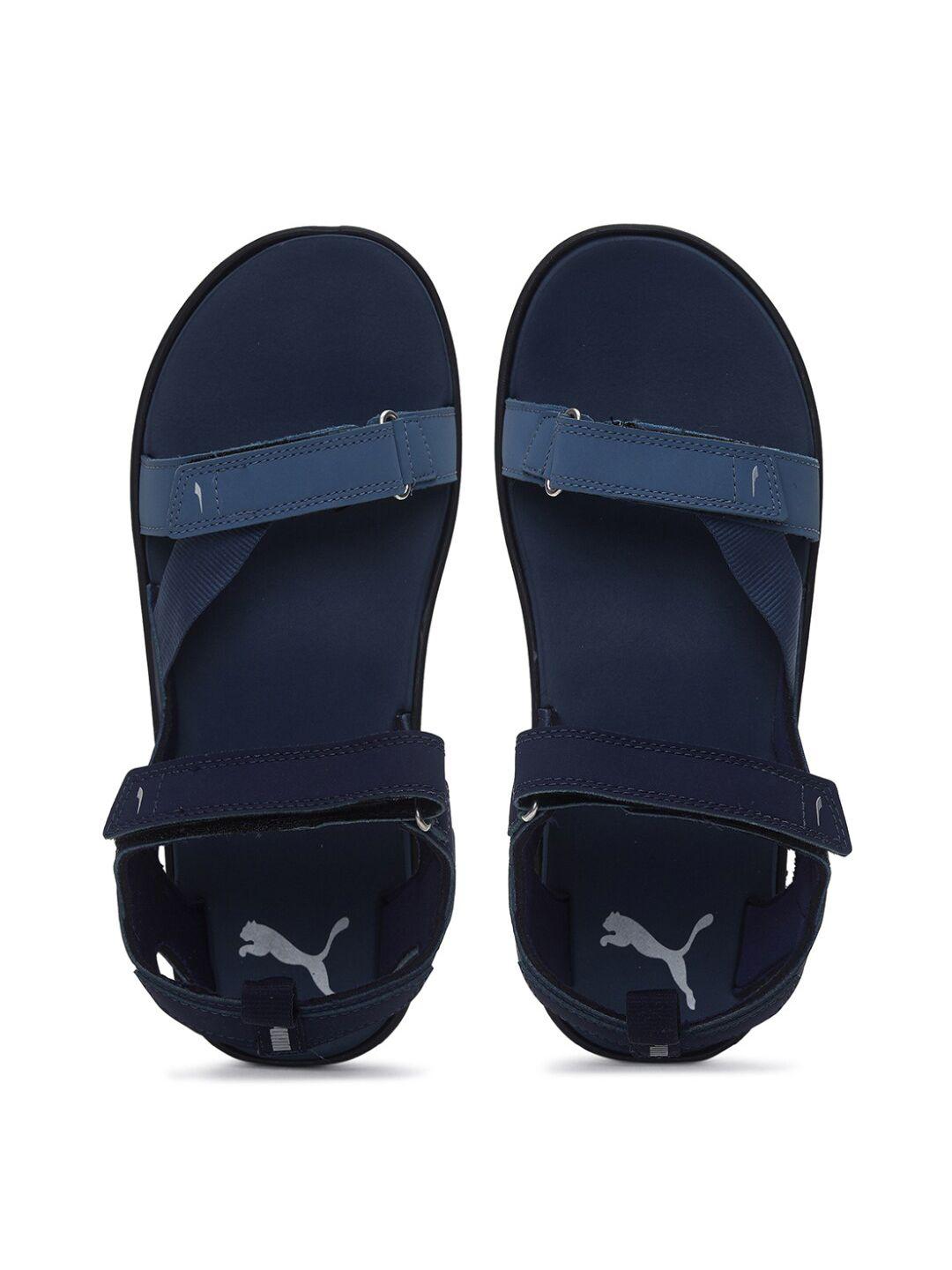 puma men navy blue zeal sports sandals