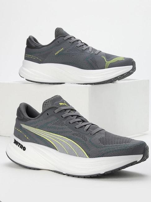 puma men's magnify nitro 2 grey running shoes