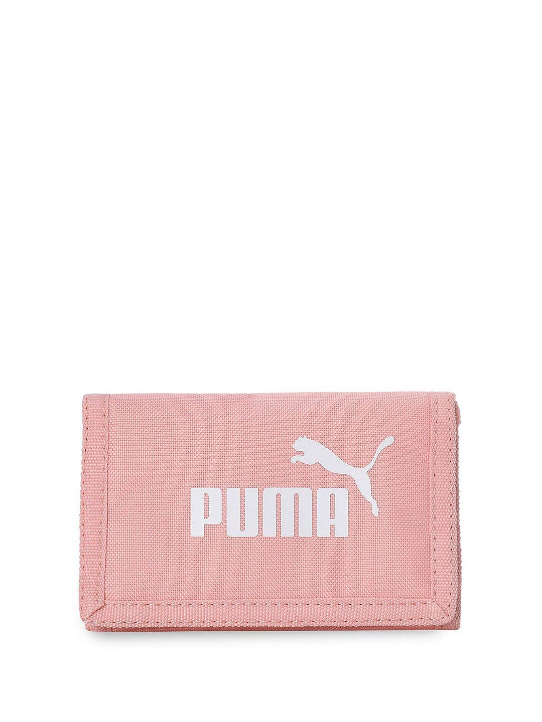 puma phase logo printed two fold wallet
