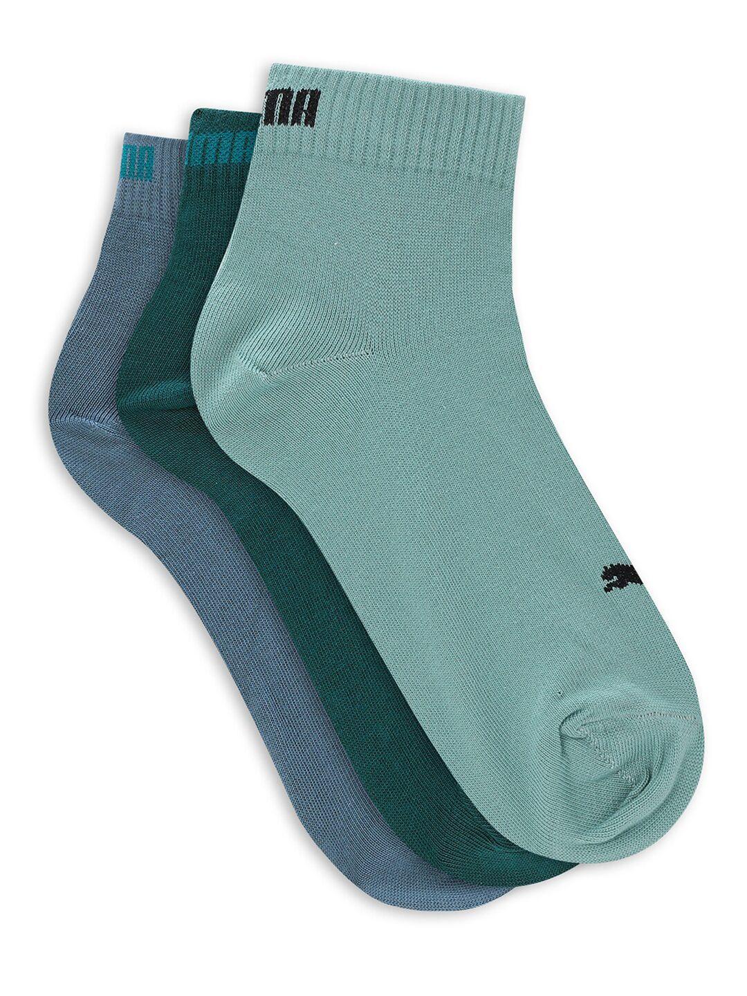 puma quarter plain unisex pack of 3 ankle length cotton socks