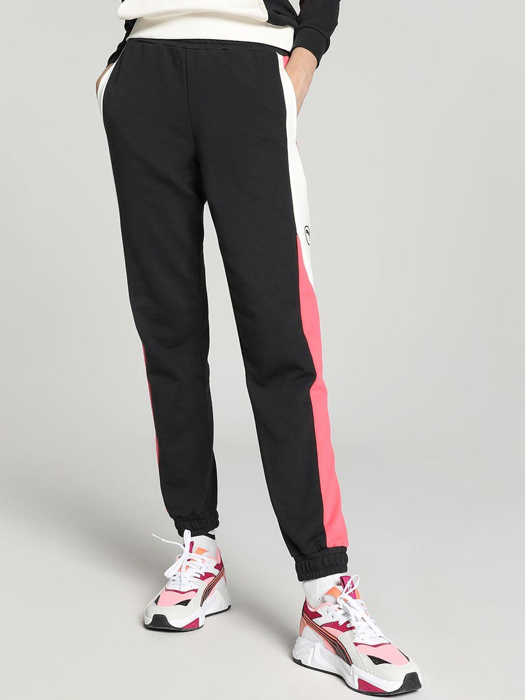puma queen sweat pants colourblocked cotton joggers
