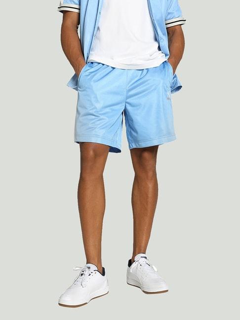 puma t7 light blue relaxed fit shorts