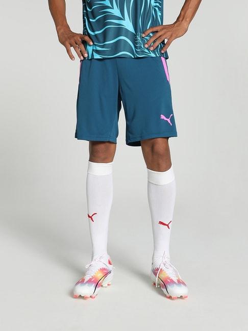 puma teamliga football blue regular fit sports shorts