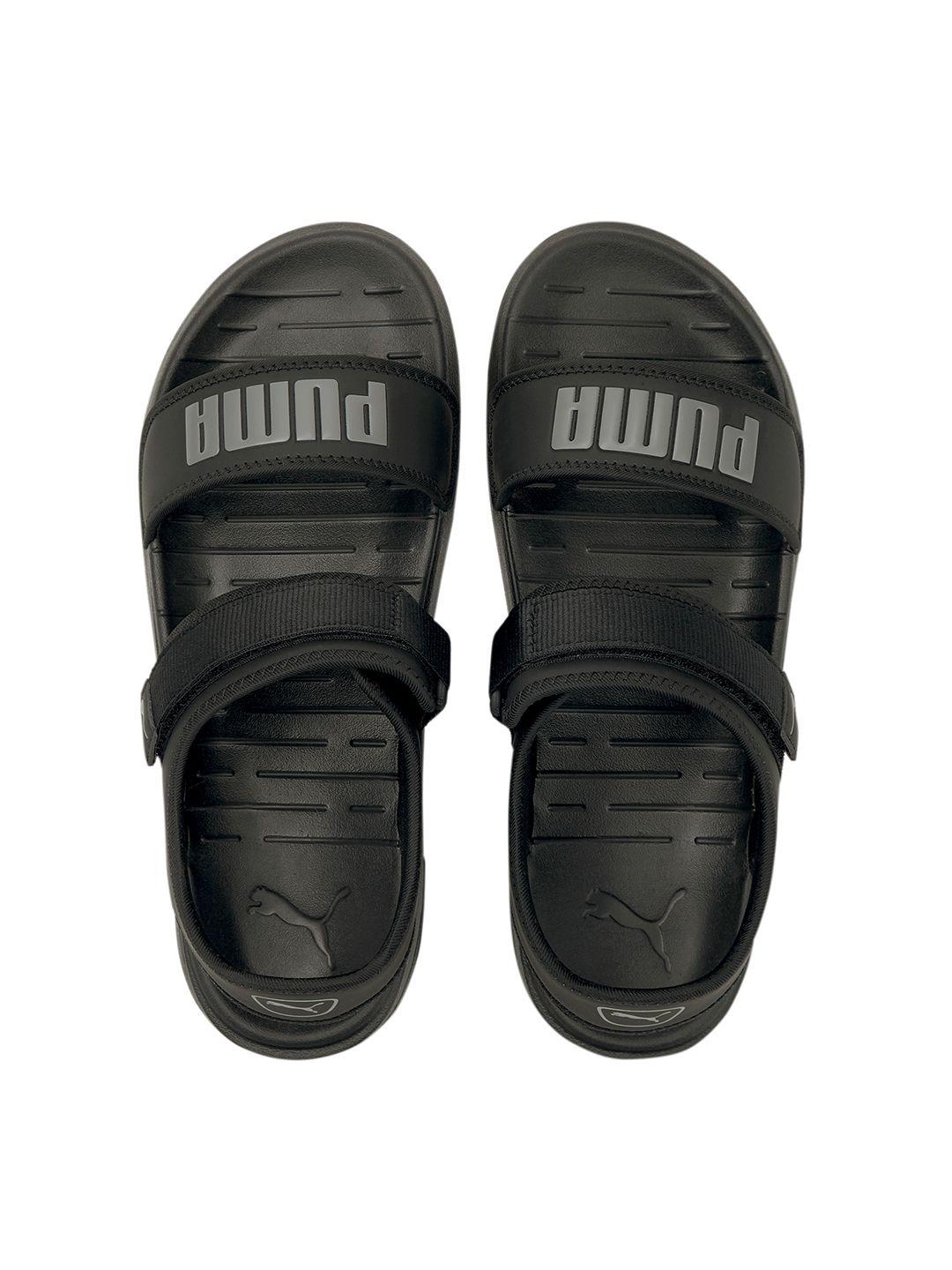 puma unisex black softride sports sandal