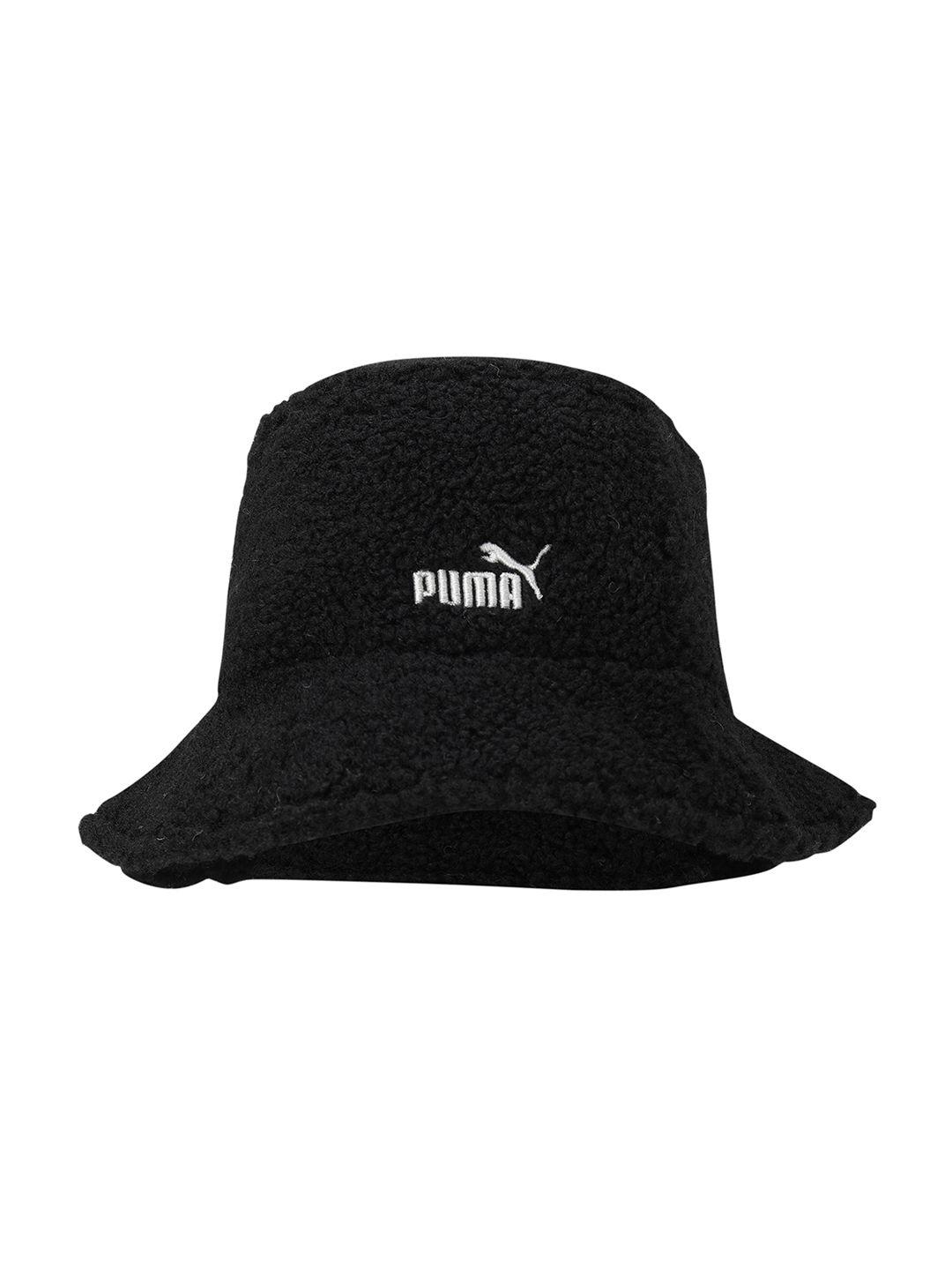 puma unisex black solid core winter bucket hat