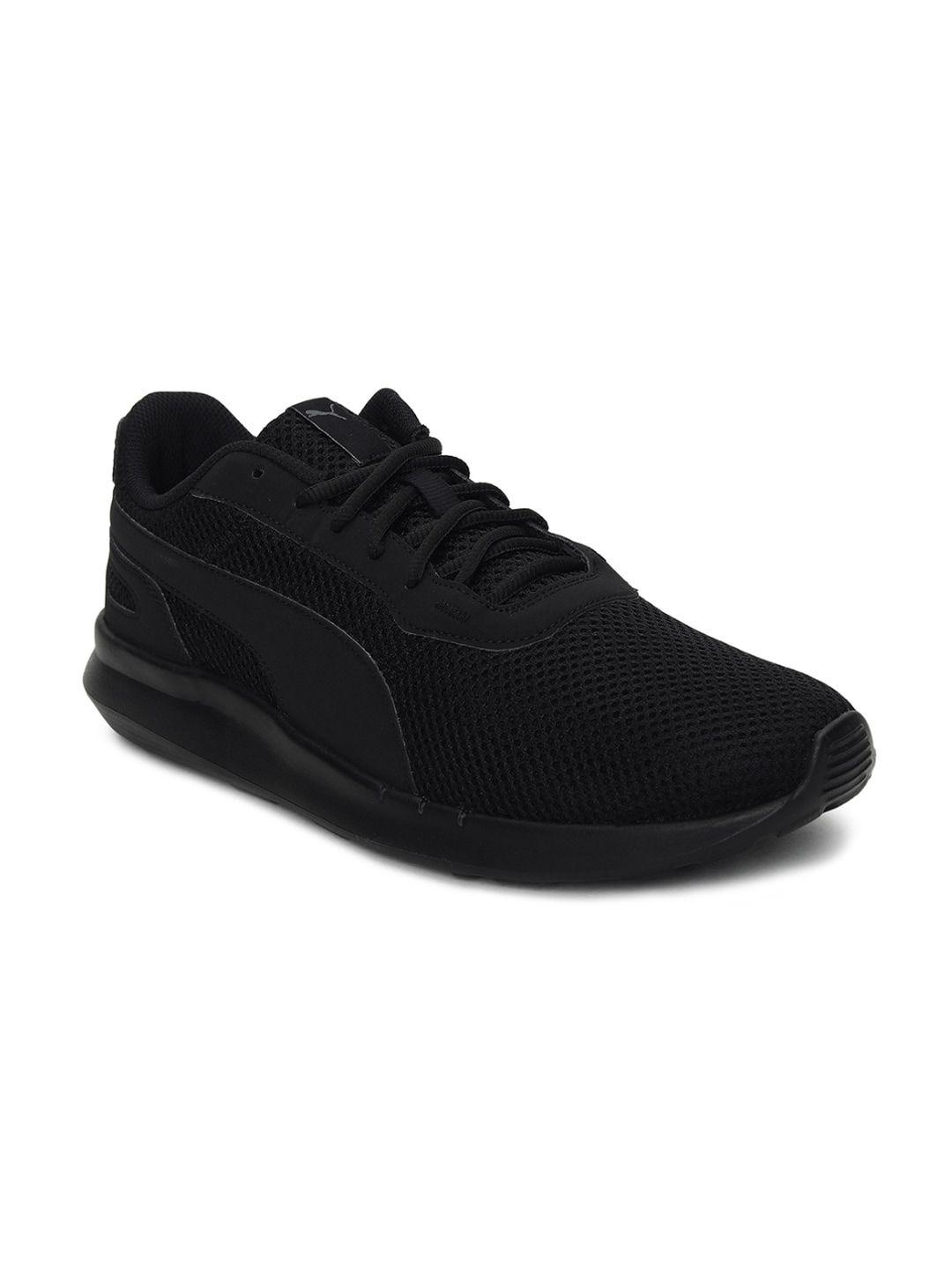 puma unisex black solid sneakers