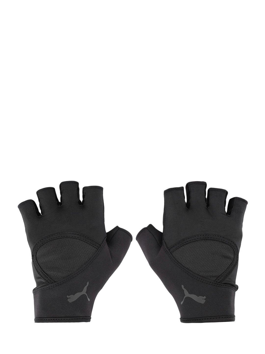 puma unisex black training essential fingered gloves