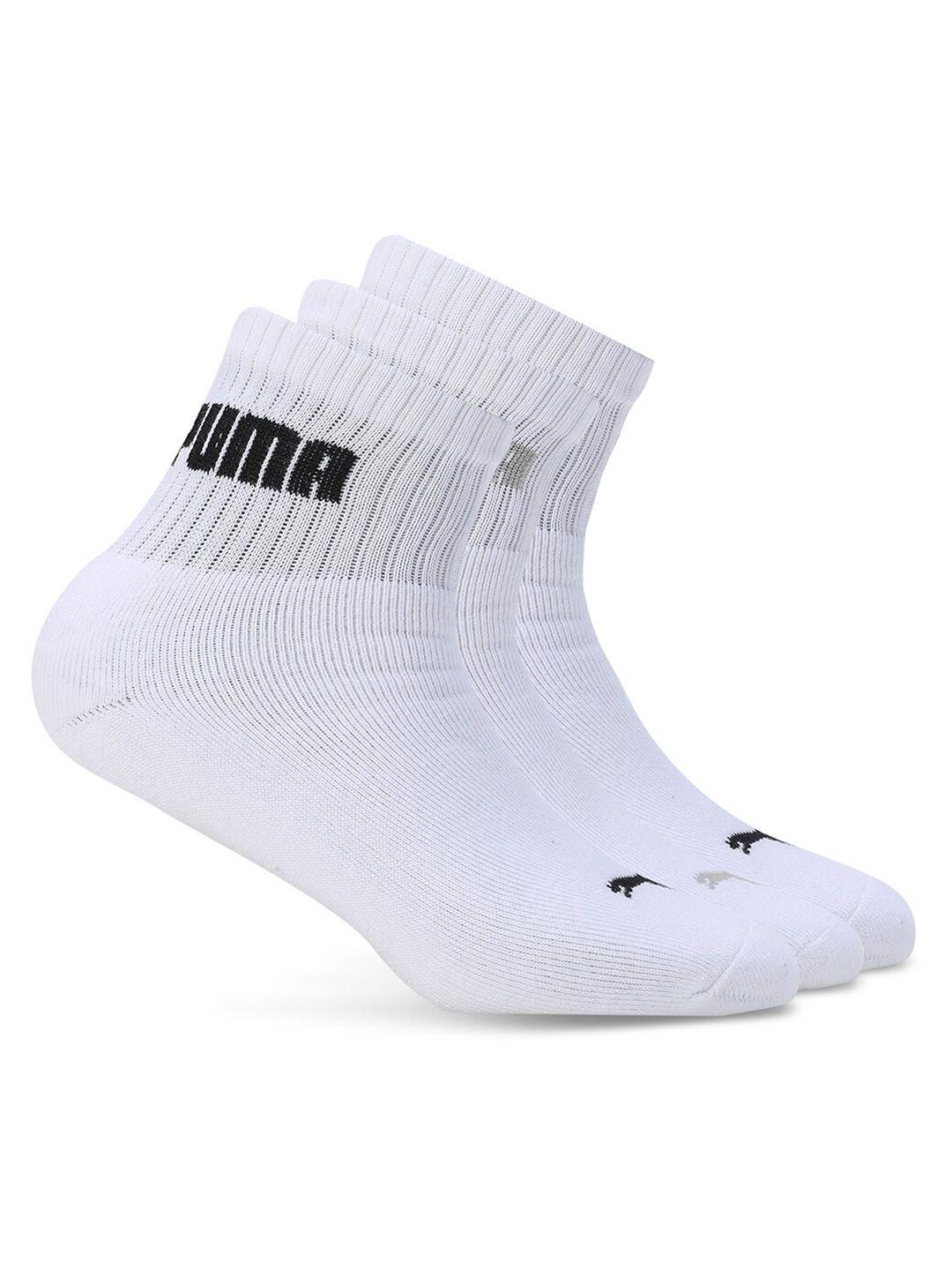 puma unisex pack of 3 printed cotton above ankle-length socks