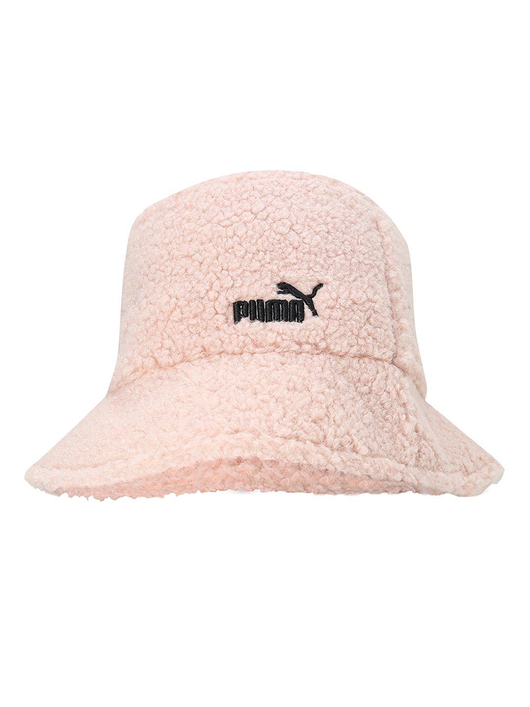 puma unisex pink solid core winter bucket hat