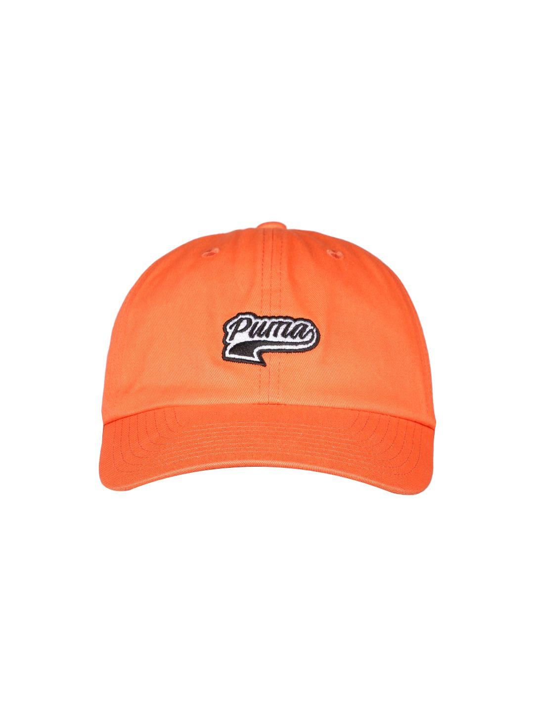 puma unisex script brand logo embroidered pure cotton baseball cap