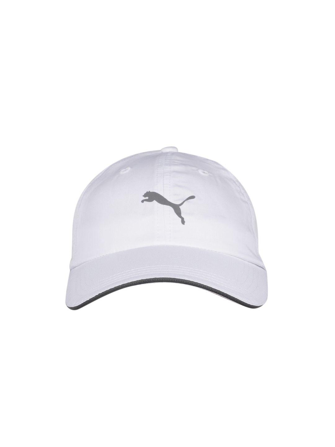puma unisex white solid polyester reflective visor baseball cap