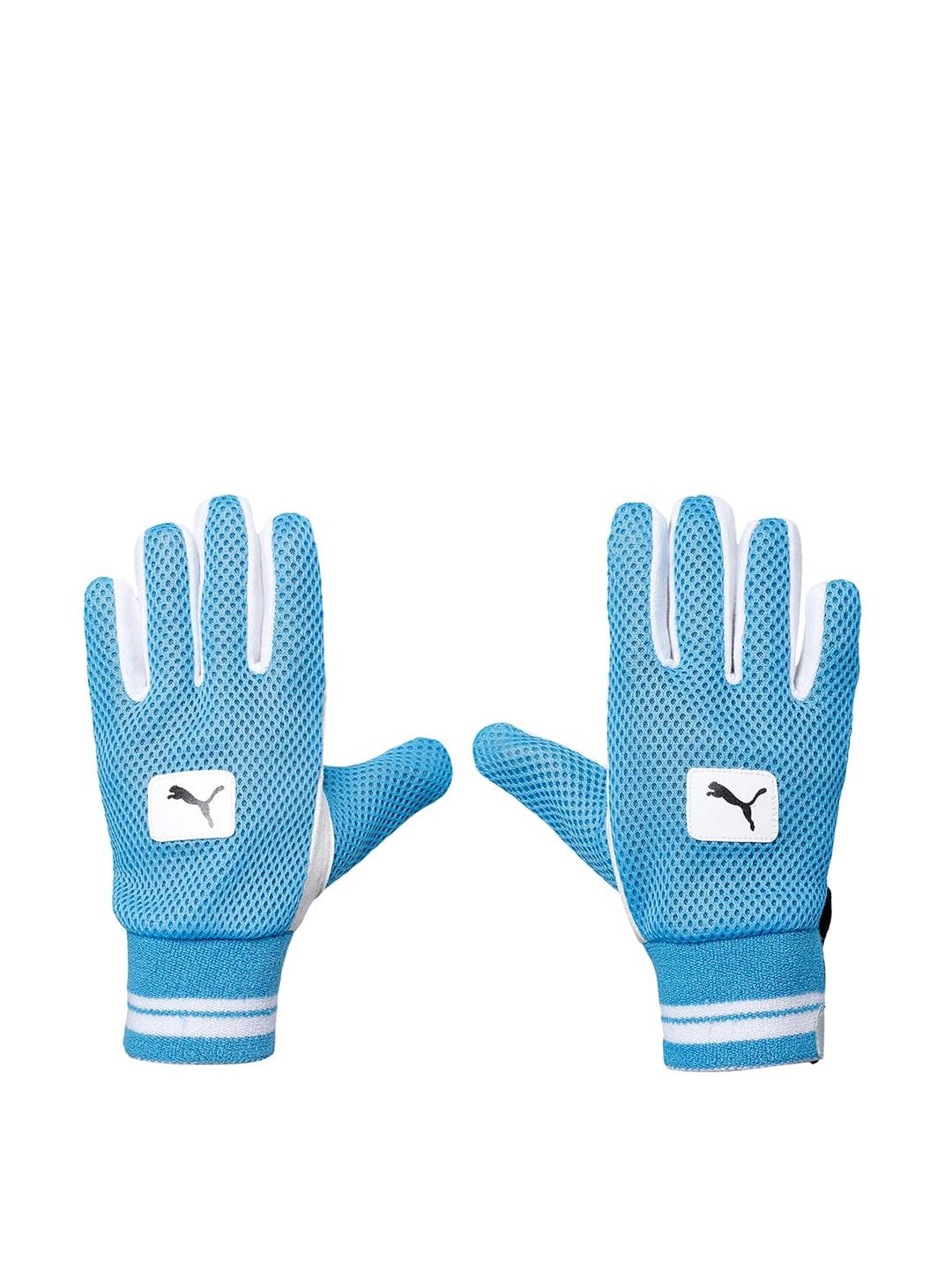 puma white & blue future 20.2 wki batting gloves
