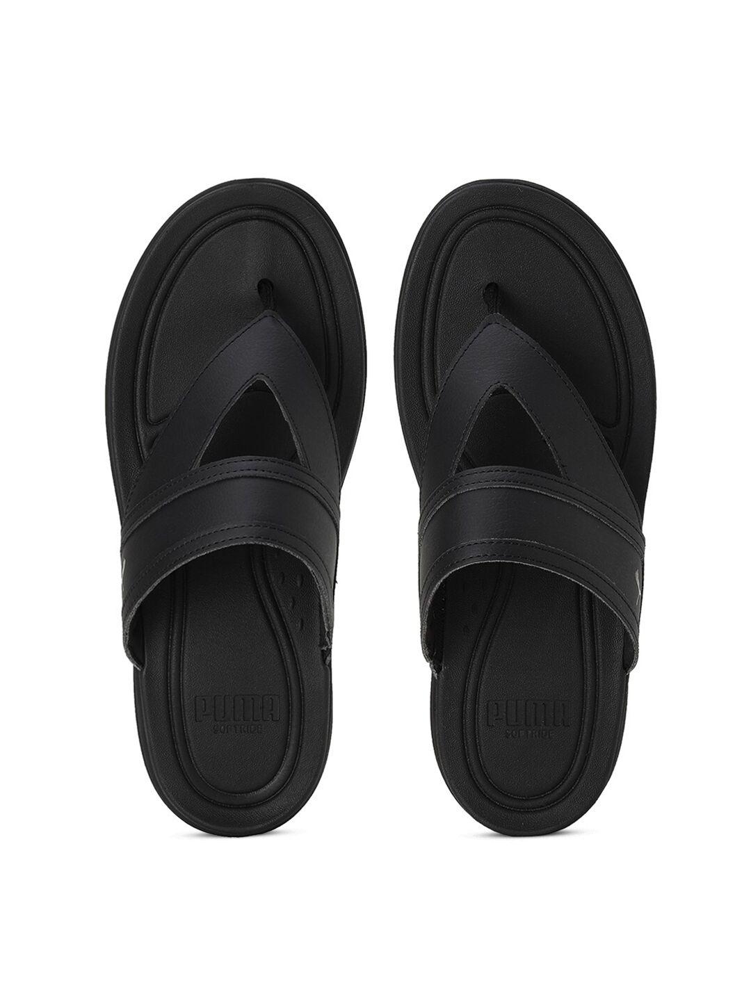 puma women black sandals