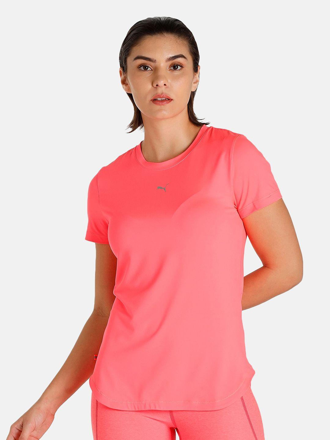 puma women pink cloudspun running t-shirt