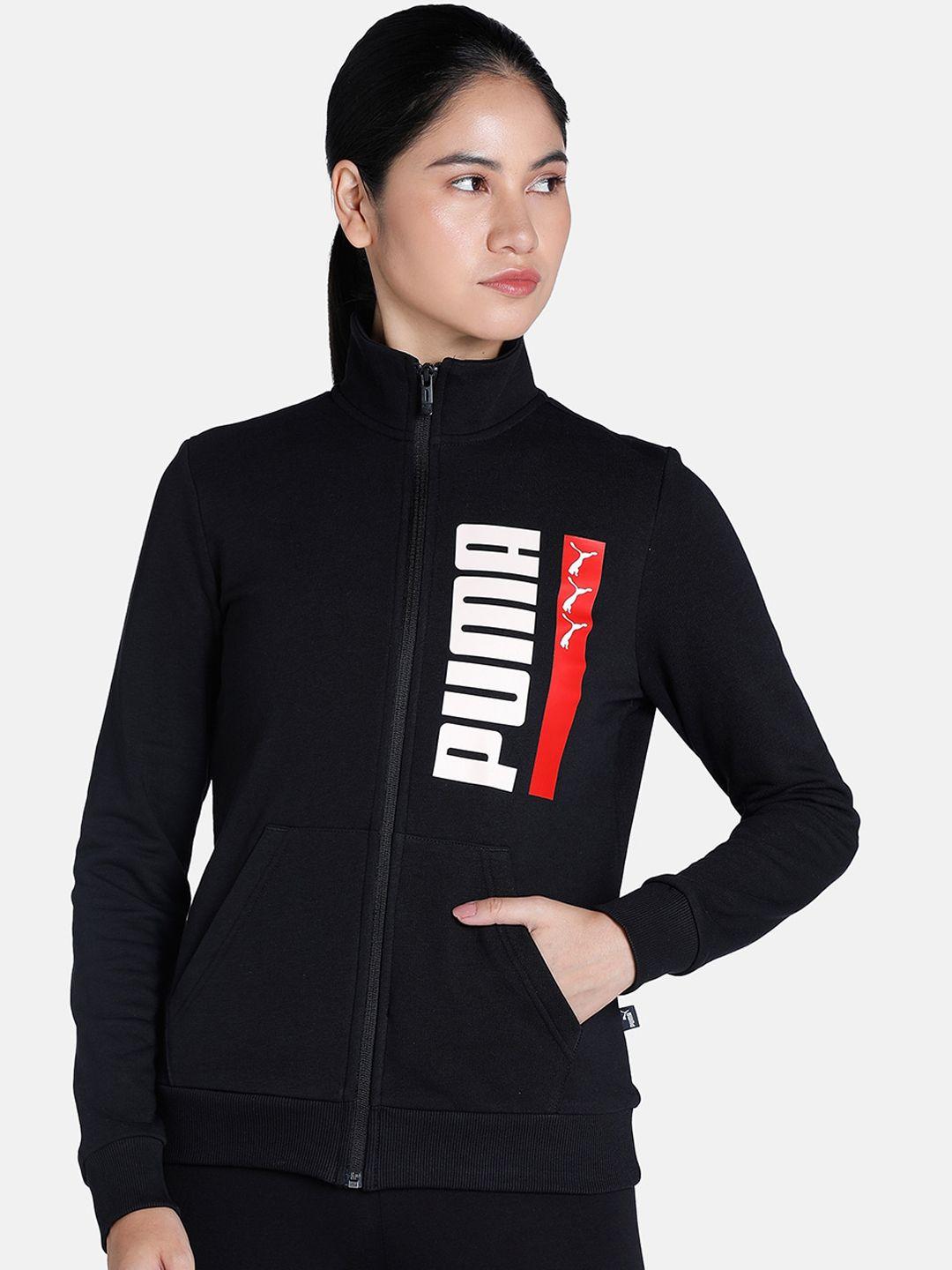 puma women stylized graphic cotton  sporty jacket
