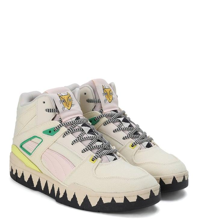puma women's x lemlem slipstream printed beige sneakers