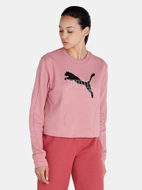 puma  pink printed sweatshirt