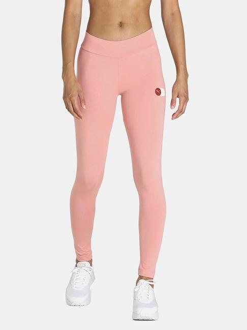 puma  pink slim fit tights