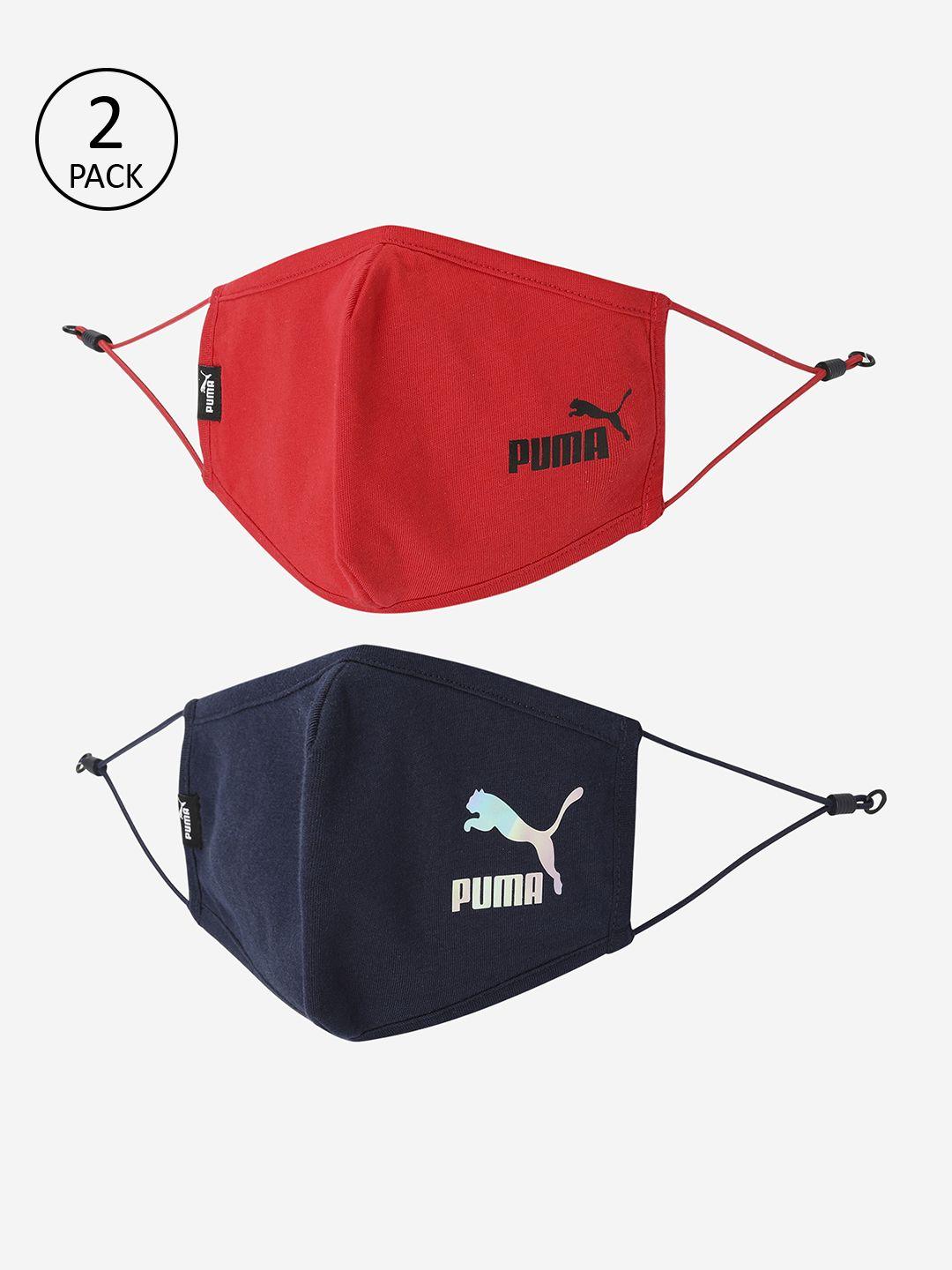 puma adults pack of 2 reusable 5-ply cloth masks