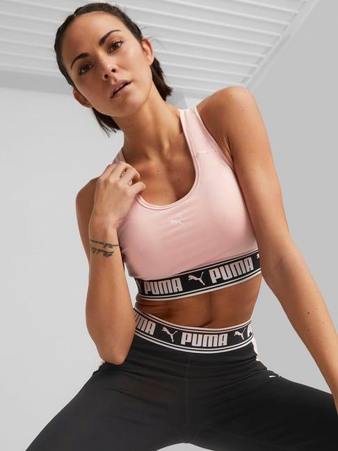 puma baby pink logo training bra