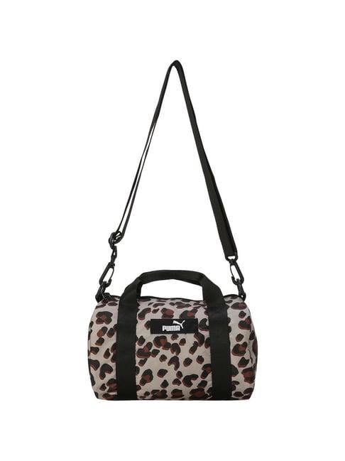 puma beige printed sling handbag