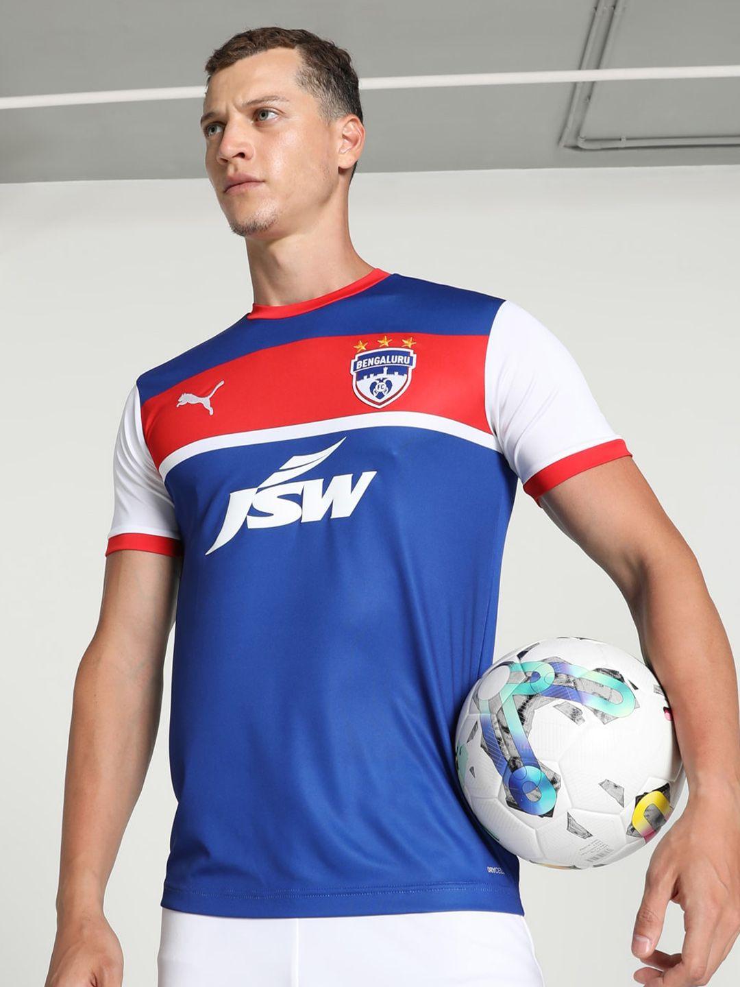 puma bfc home player replica football jersey printed slim-fit t-shirt