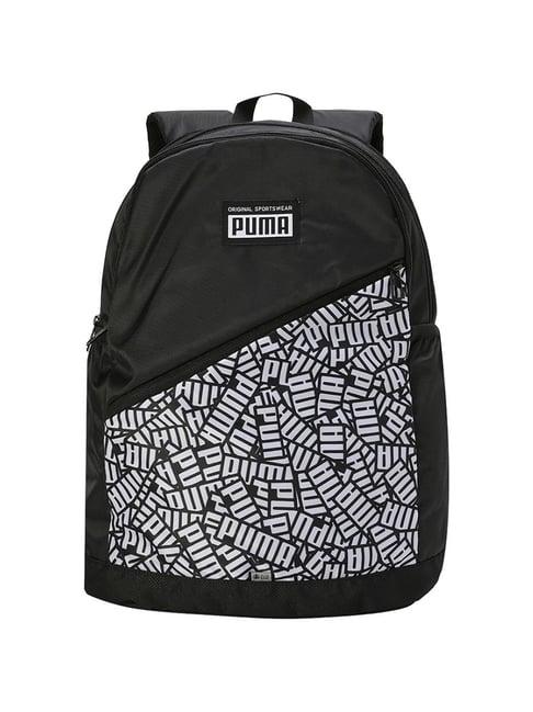 puma black-aop printed laptop backpack