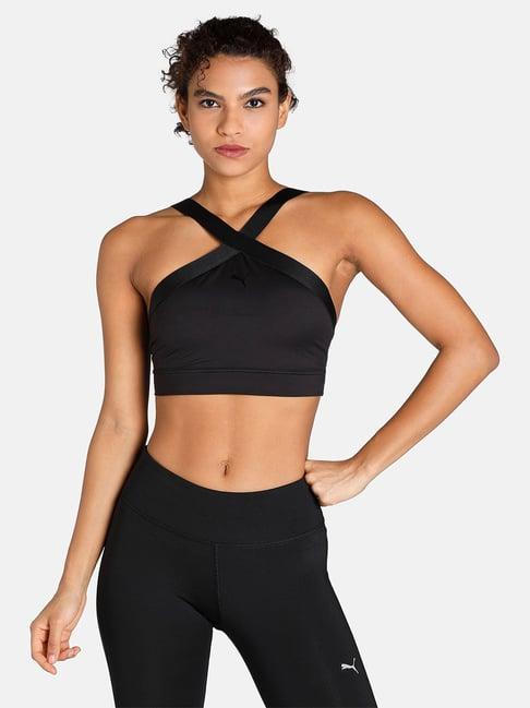 puma black blended sports bra