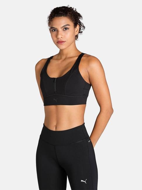 puma black blended sports bra