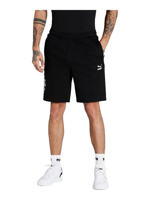 puma black cotton shorts