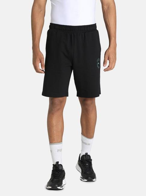 puma black cotton shorts