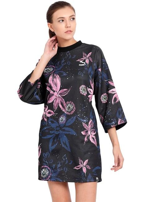 puma black floral print dress