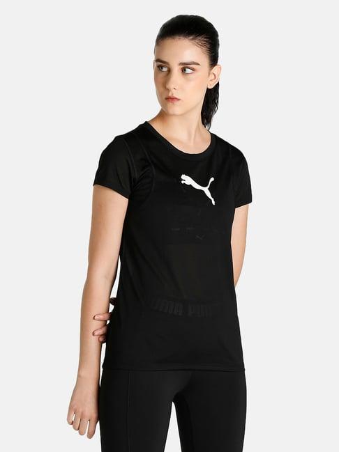 puma black logo t-shirt