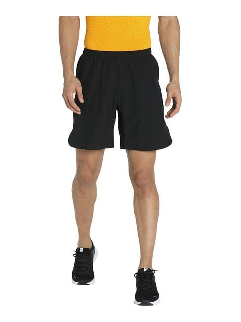 puma black polyester shorts