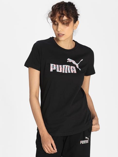 puma black printed t-shirt