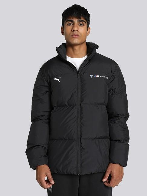 puma black regular fit quilted sports jacket