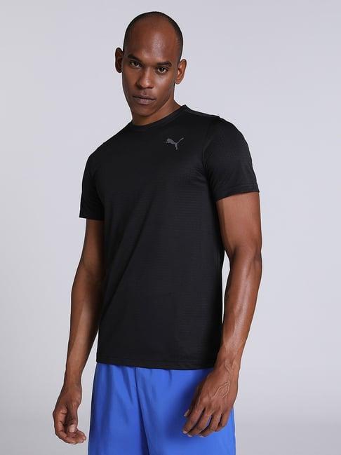 puma black regular fit sports t-shirt