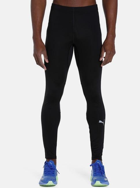 puma black regular fit sports tights