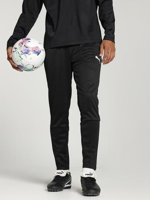 puma black regular fit sports trackpants