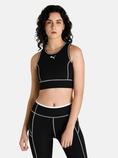 puma black sleeveless crop top