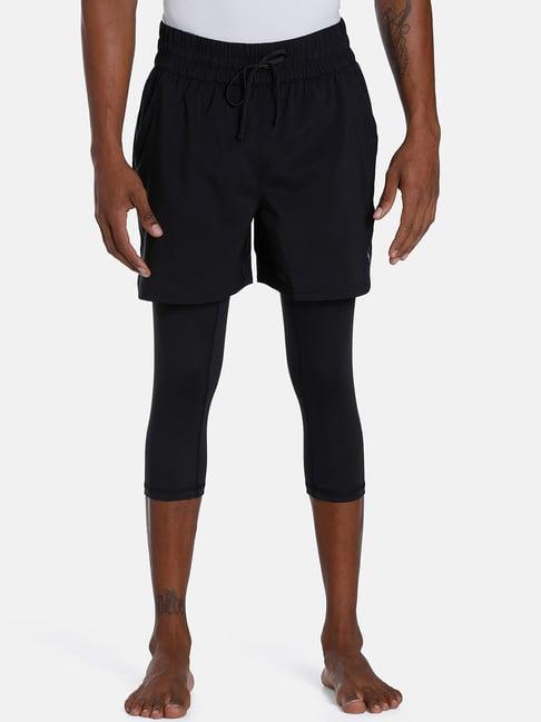 puma black slim fit sports tights