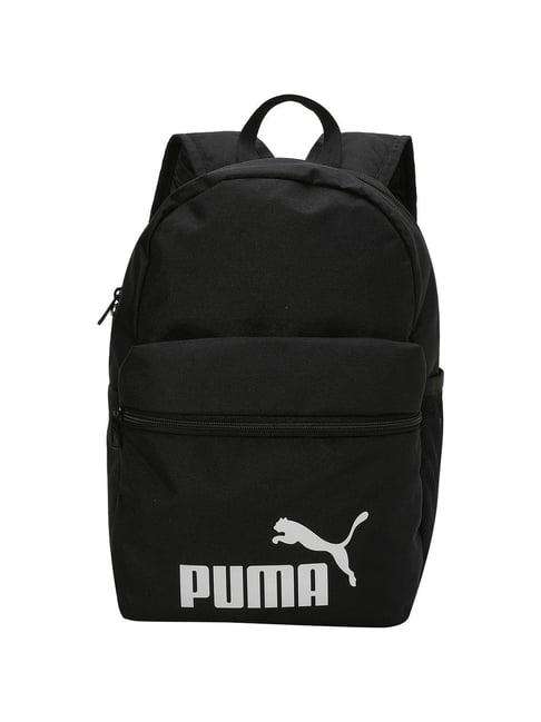 puma black solid backpack