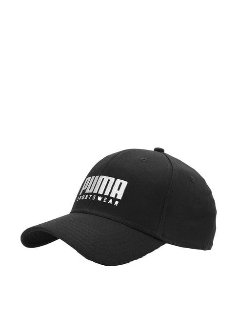 puma black solid baseball cap