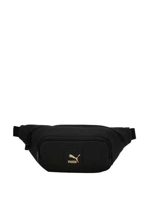 puma black solid cross body bag