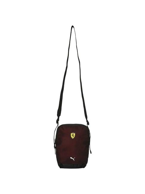 puma black solid cross body bag