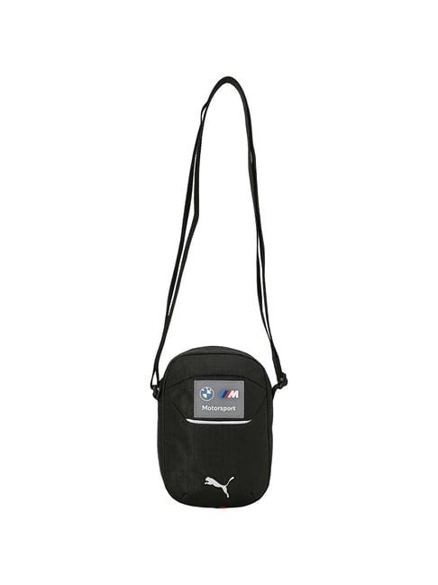 puma black solid cross body bag